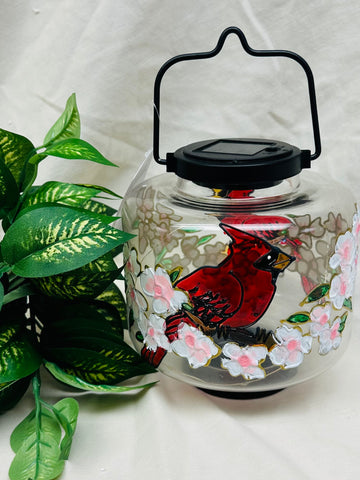 Solar glass lantern