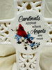 Ceramic cross with cardinal