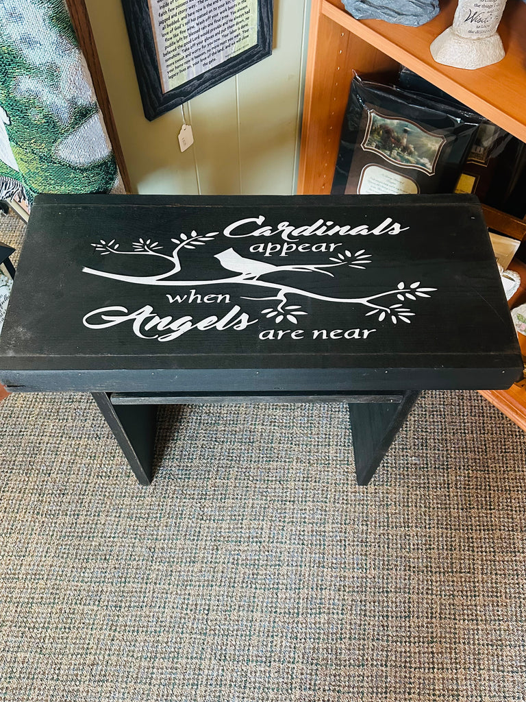 Wooden Cardinal table – Sunnybrook Flower Shop