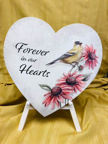 Wooden Heart -forever in our hearts